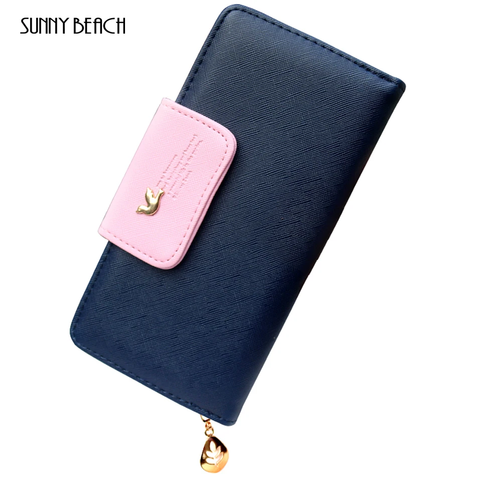 

SUNNY BEACH New Women Wallet Women's Clutch Bag Hasp Wallet Zipper Long Purses Card High Quality Bolsa Feminina