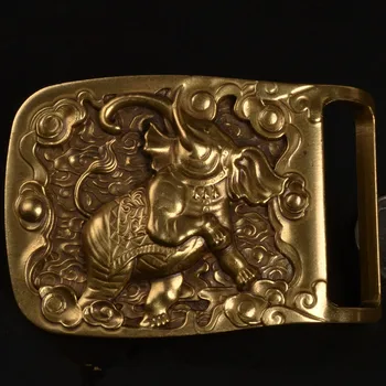 

Men pure brass plate belt buckle Mens Casual copper plate buckle buckle belt buckle boys smooth