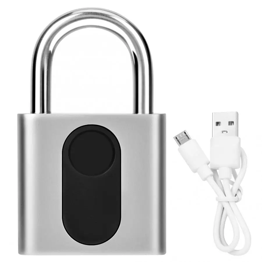 

Smart Fingerprint Padlock Keyless Anti-Theft Door Lock Waterproof Rechargeable Home Safety