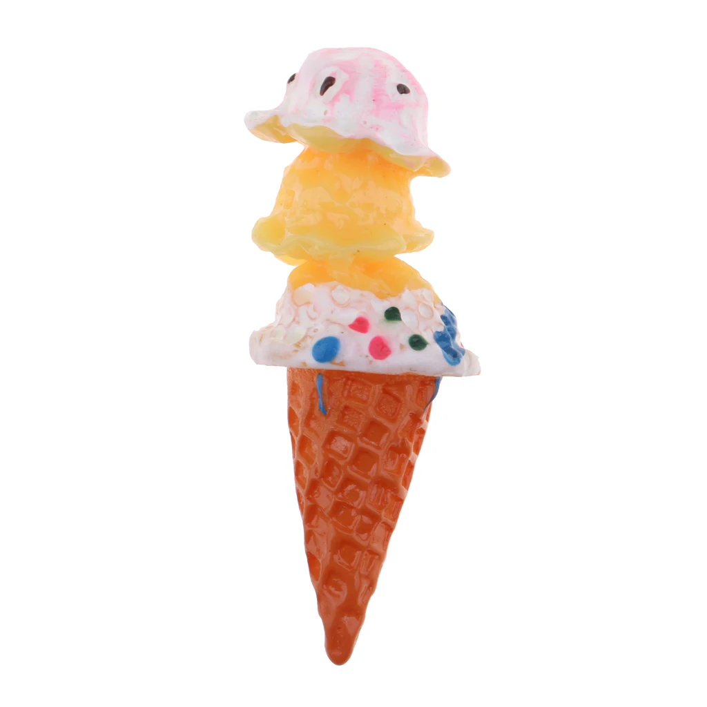 1/6 Doll House Miniatures Kitchen Plastic Food Ice Cream model Kids Prentend Toy for dollhouse decoration
