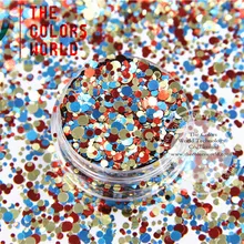 Rm321-292 смесь цветов и в круглый горошек формы металлический блеск для ногтей макияж и DIY украшения