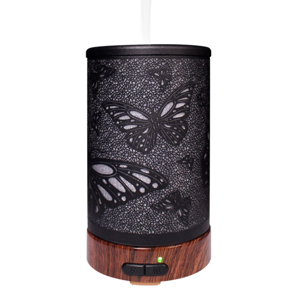 

100ml Electric Air Humidifier Ultrasonic Essential Oil Diffuser Aroma Treatment 7 Color Night Light for Home Office Butterfly