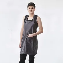 Черный 1 шт. Профессиональный фартук для парикмахерских водонепроницаемый нагрудник для стрижки волос с буквенным принтом Парикмахерская для домашнего укладки Парикмахерская Ткань для талии