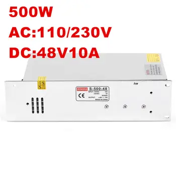 

1PCS Best quality 500W 10A 48V Power Supply 48V Driver for LED Strip100-240V AC-DC 48V10A S-500-48