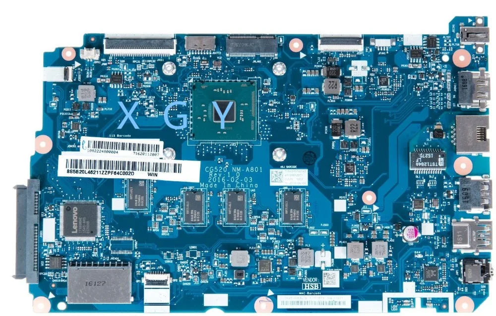 

For Lenovo Ideapad 110-14 110-15IBR Laptop Motherboard NM-A801 Celeron N3060 1.60 GHz SR2KN 100% Tested Ok