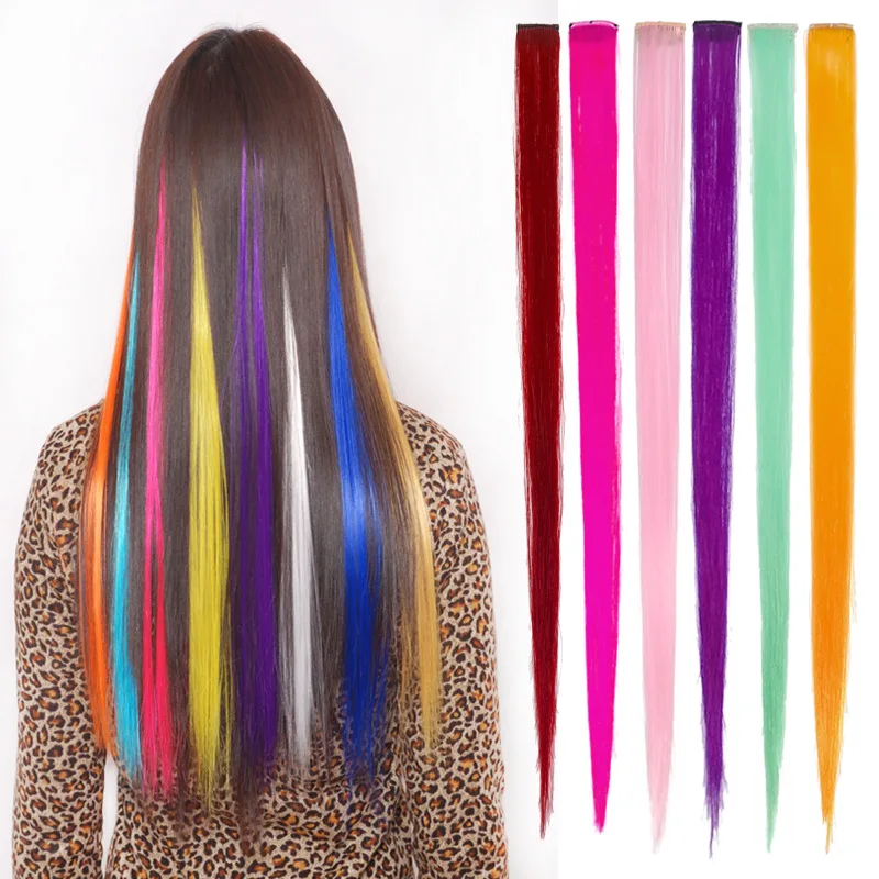 

1 Hairpin Clip Extensions Hair Hairband 10 Colors Barrette Single Clip Long Straight Ornaments In Hair Pieces For Women Girls