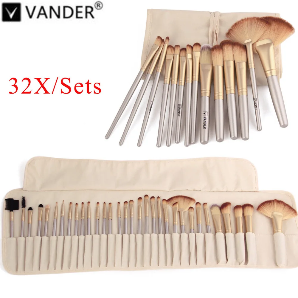 

Vanderlife 32Pcs Makeup Brushes Professional Soft Cosmetics Make Up Brush Set Kabuki Foundation Brush Lipstick Beauty maquillaje
