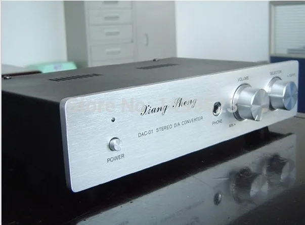 DAC01 silver Tube DAC Preamp USB Audio Decoder + Headphone Amplifier with XMOS usb daughter card