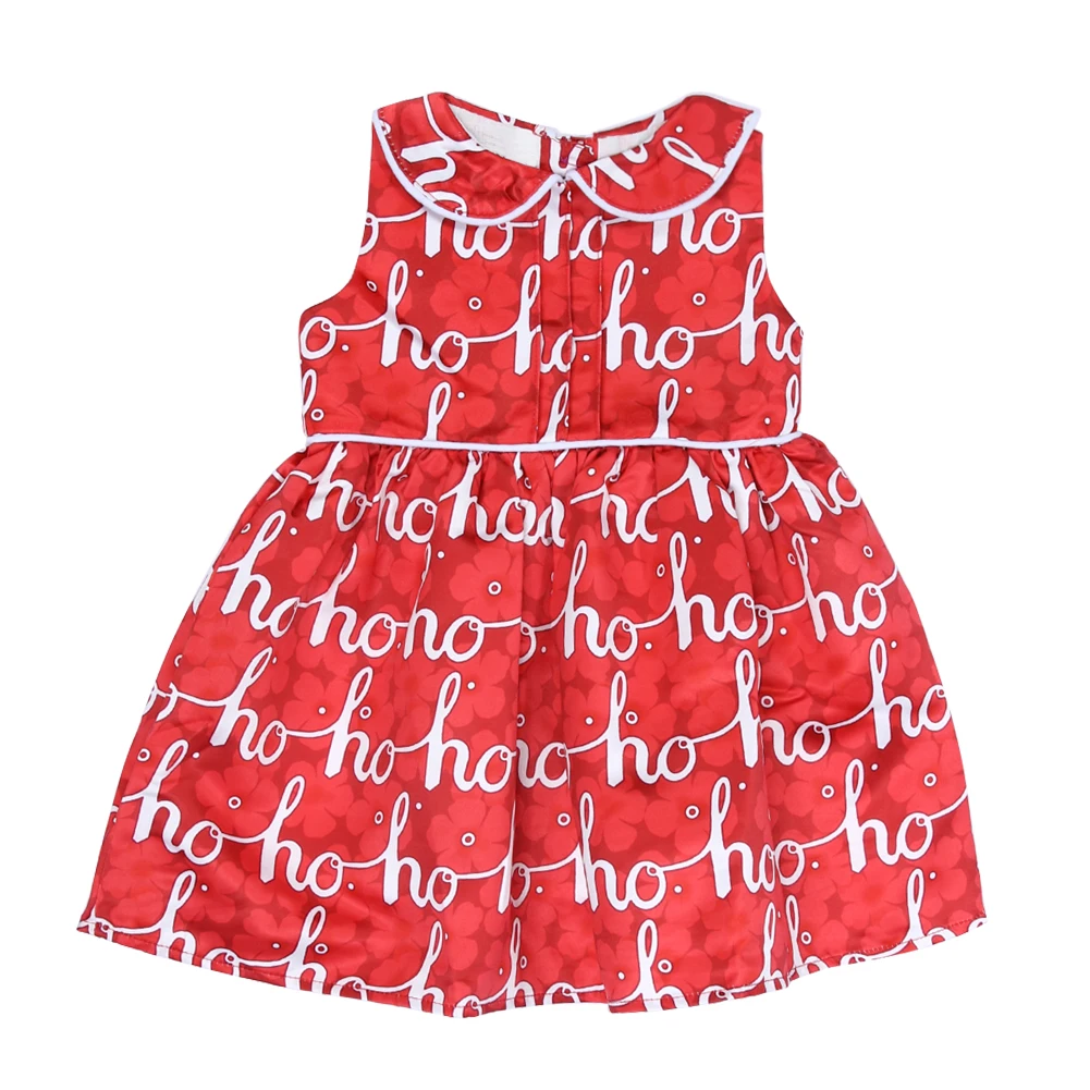 

Children Girls Sleeveless Dress Red Peter Pan Collar Vest Princess Dress Summer Kids Girl Clothes