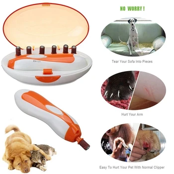 

6 in 1 Automatic Professional Pet Dog Nail Clippers Electric Pet Nail Clippers Dog Cat Grinder Trimmer Grooming Claw Grinder
