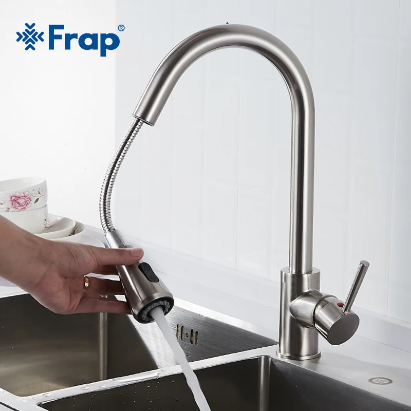 Frap Hot Cold Kitchen Faucet Brass Single Handle Basin Faucets