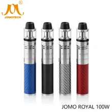 JOMO Royal 100 оригинальные 100Вт элетронные сигареты с встроенными аккумуляторами 18650 с комплектом 2мл Танк Атомайзер 1600мАч батарея вейп мод Jomo-211