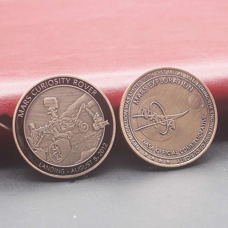 

Challenge Coin United States Mars Exploration Souvenir Coins Curiosity Rover Metal Badge