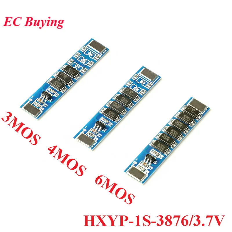 Защитная плата для аккумулятора li ion 3MOS 4MOS 6MOS BMS PCM 1S 3 7 В модуль зарядки зарядного