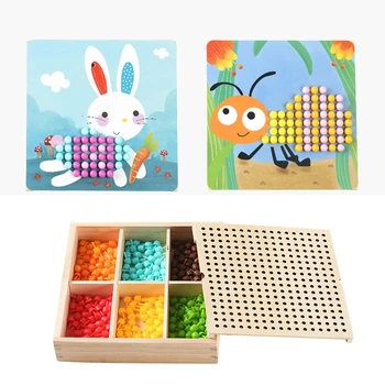 

240 Pcs/Set Creative Mushroom Nail Box for Children 3-7 Years Old DIY Assembling Puzzle Toys Intelligent Montessori Toys