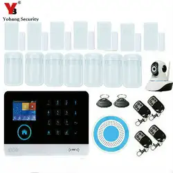 Yobangsecurity приложение управления Wi-Fi GSM дома охранной сигнализации сенсорный экран охранной системы с IP камеры беспроводной Siren
