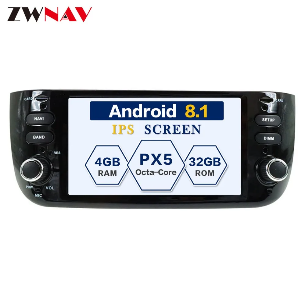 Excellent Android 8.0 7.1 Quad Core Car GPS Navigation Video Player for FIAT Punto 2009-2015/FIAT Linea 2011-2015 Autoradio Head Unit 1