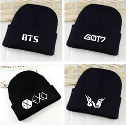 Экзо bts got7 бархат infinito ganador gorro де Лана де cobertura сомбреро БЦ К-поп Bangtan chicos Пареха coreana gorros Stoc