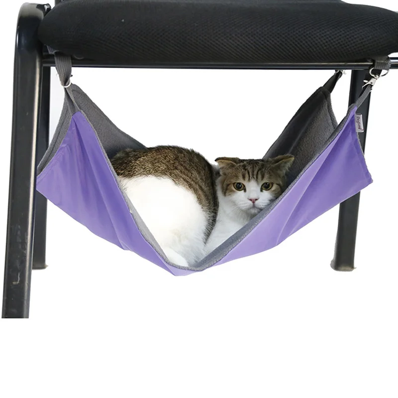 

Nylon Cats Hanging Bed Small Animals Hammcok Kitten Cushion House Fleece inside