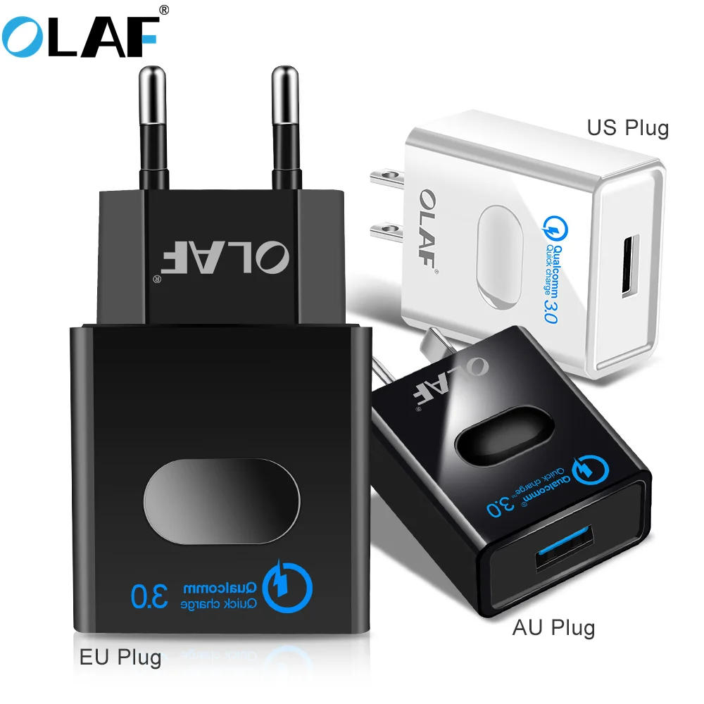 Зарядное устройство Olaf USB 3 0 быстрая зарядка для Iphone X qc Wlall адаптер зарядного