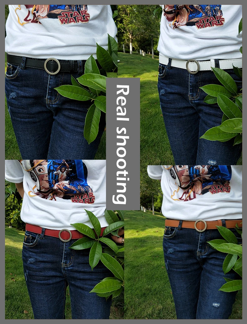 MEDYLA непористый ремень с круглой пряжкой Дамская мода украшения простой дикий тонкий пояс джинсы для женщин