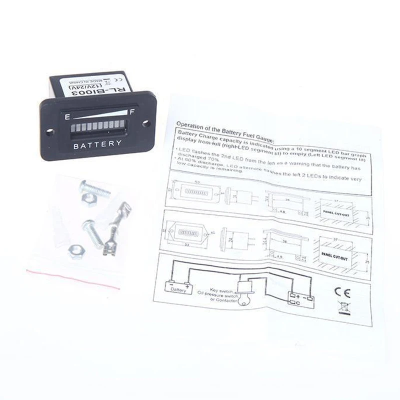 Батарея статус зарядки индикатор монитор измеритель светодиодный цифровой 12V и 24V UK