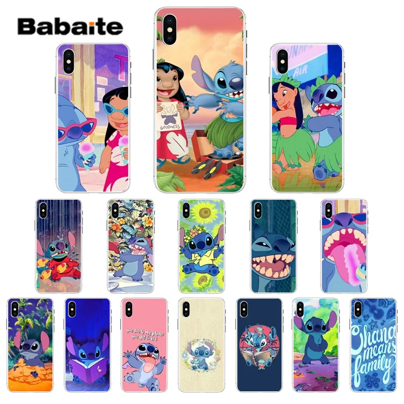 

Babaite LILO AND STITCH OHANA FAMIL Novelty Fundas Phone Case Cover for iPhone 8 7 6 6S Plus 5 5S SE XR X XS MAX Coque Shell