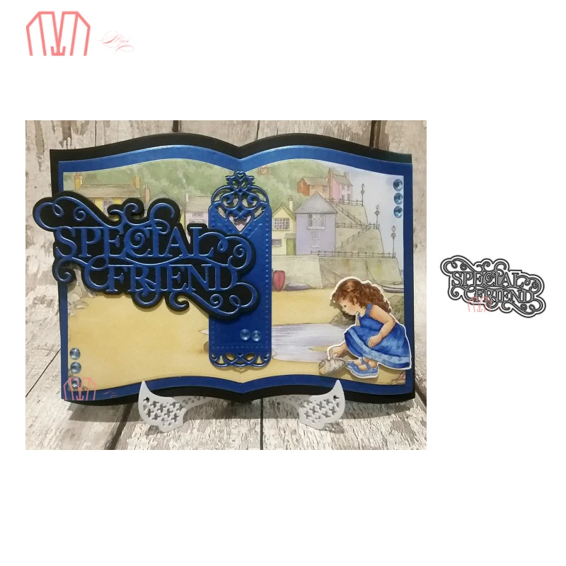 

Mai Special friend letters Metal Cutting Dies Stencils for DIY Scrapbooking photo album Decorative Embossing DIY Paper Card