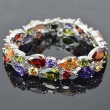 Роскошный многоцветный женский Mona Lisa циркон браслет, AAA кубический цирконий ювелирные изделия браслет