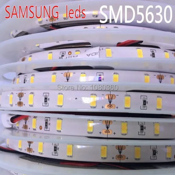 Светодиодная лента SAMSUNG SMD 5630 5 м 60 светодиодов/м 12 В|tape light|5630 led strip 5m5630 |