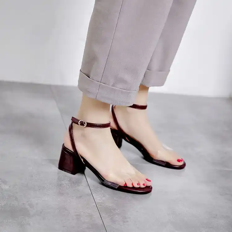 transparent heels size 11