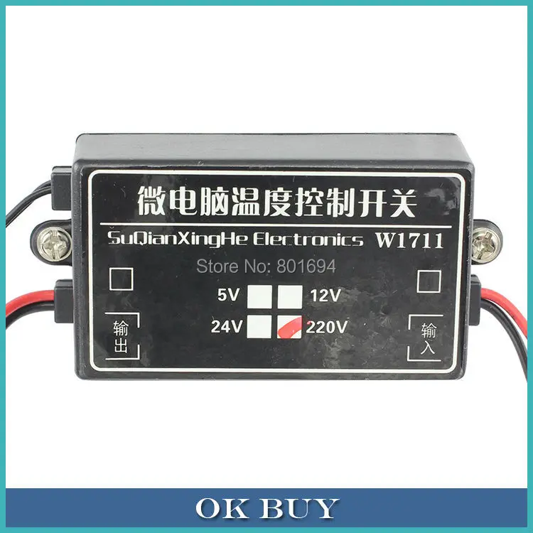

XH-W1711 AC 220V Microcomputer MCU Digital Thermostat -15~70 Degree Celsius Cool/Heat Temperature Accessories Switch Controller