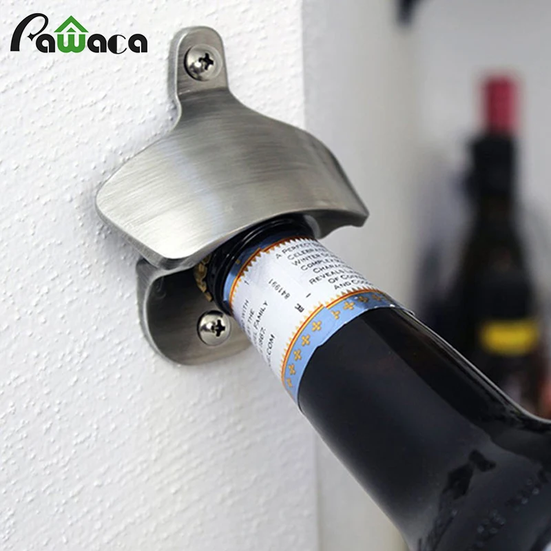 Convenient bottle opener wall mounted Stainless Steel Wall Mount Bar