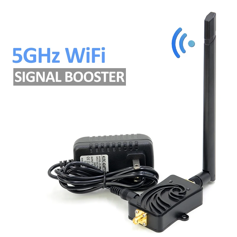 Professional 5.8GHZ 5W Wifi Wireless Broadband Amplifier Router Power Range Signal Booster For Wifi Router new 2pcs 5w 5 8ghz wifi wireless broadband amplifier plug and play 802 11b g n high power range signal booster for wifi router