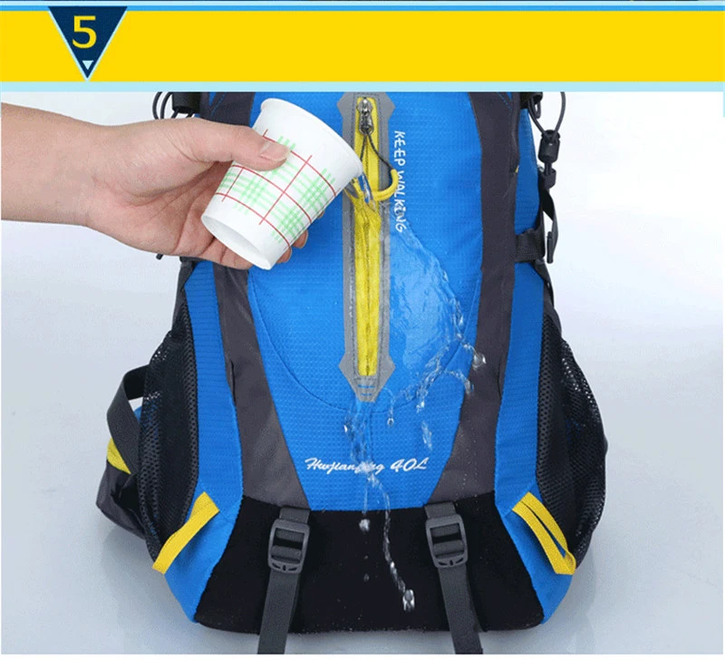 40L спортивная сумка для отдыха на открытом воздухе, рюкзак для путешествий, водонепроницаемый рюкзак для альпинизма, рюкзак для кемпинга, походный рюкзак для мужчин и женщин, походная сумка