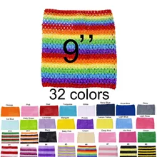 1pc Crochet tube top tutu top 9inch crochet headband girls pettiskirt tutu tops free shipping scallop crochet trim flounce bardot top