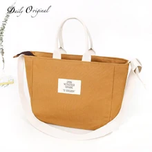 ФОТО new canvas handbag casual beach handbag ecological shopping bag daily necessities foldable canvas shoulder bag female models