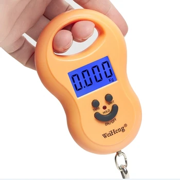 

50kg 10g Digital Pocket Luggage Scales Weiheng Portable Electronic Fishing Hook Scale Hanging Weight Balance LCD Backlight A03