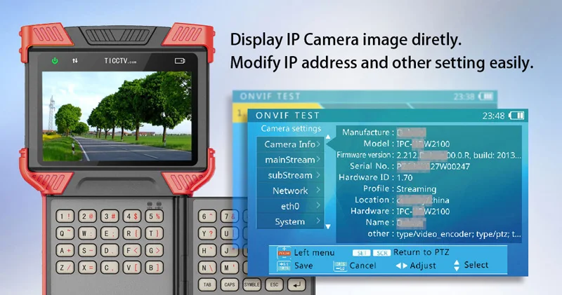 4-в-1 4,0 ''ЖК-дисплей 1080P DT-T62 с помощью одной руки, аналог CCTV IP камера Тесты er Поддержка AHD IPC TDR ONVIF POE HD сочетают в себе Тесты er кабель Тесты