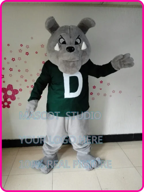 

grey bulldog mascot costume bull dog custom cartoon character cosplay fancy dress mascotte theme carnival costume anime 41294