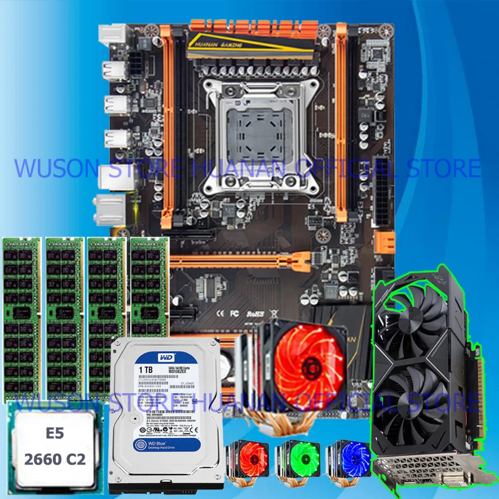 ^*Best Offers Perfect Computer DIY HUANAN ZHI X79 motherboard with M.2 slot discount motherboard with CPU Intel Xeon E5 2660 RAM 16G(4*4G)