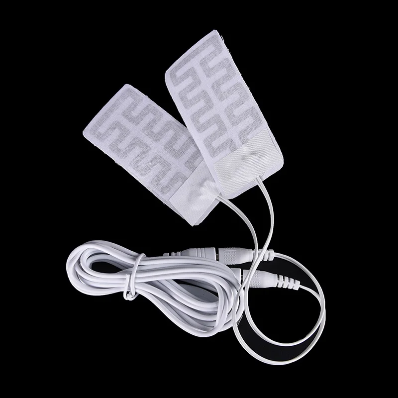 1 пара электрических USB перчатки Подушка с подогревом зимние перчатки с подогревом куртка углеродное волокно Ткань USB перчатки с подогревом коврик 5*9 см