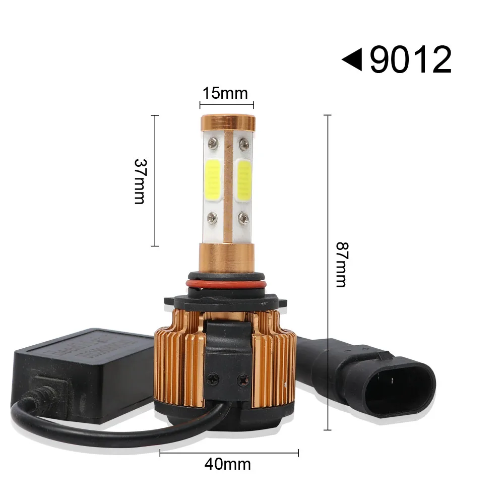 Canbus светодиодный H7 H4 70 Вт 18000LM 4 стороны COB фары дальнего и ближнего света Противотуманные светильник H11 H8 H9 9005 HB3 9006 HB4 9007 H13 светодиодный головной светильник s 9012 HIR2 5202 - Цвет: 9012(HIR2)