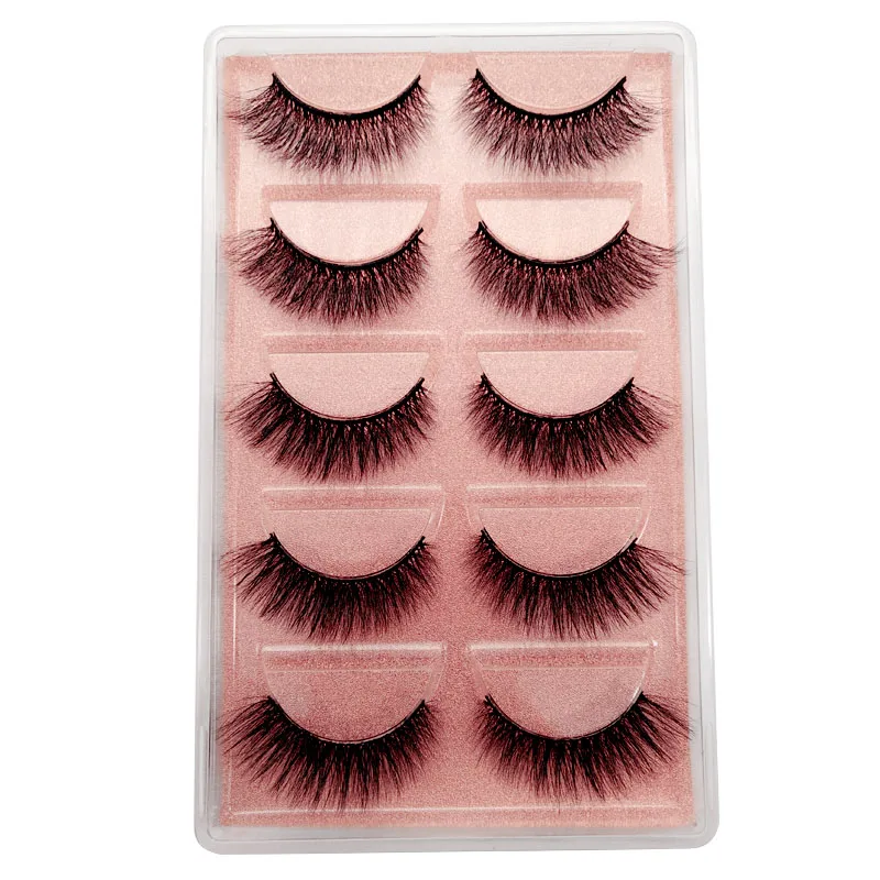 

YSDO 5 Pairs Thick Lashes Natural Hair Lashes 3D Mink Dramatic EyeLashes Handmade eye MakeupLashes 1 Box Faux Lashes