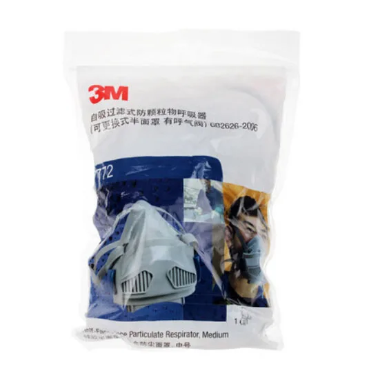 3 м 7772 полумаска для лица Респиратор маска против пыли LA& KMOL сертифицированная силиконовая защитная маска LT064
