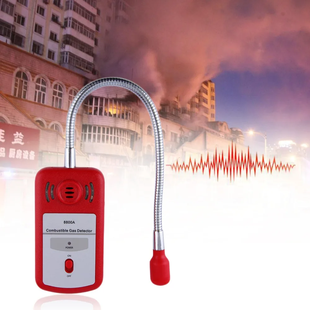 

Sensitive Useful Gas Analyzer Combustible Gas Detector Portable Gas Leak Location Determine Tester with Sound-light Alarm