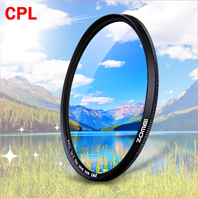 Zomei Ultra Slim CPl Circular Polarizer Camera Filter For Canon Nikon DSLR Lens 52 55 58 62 67 72 77 82MM | Электроника
