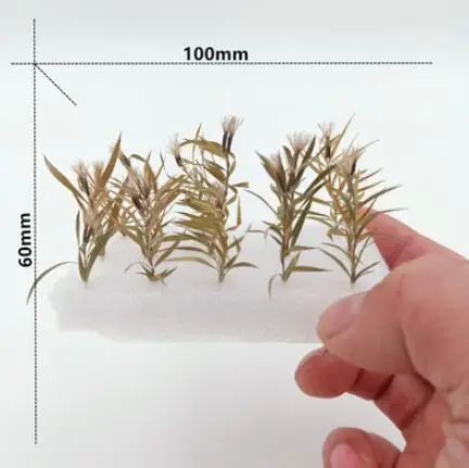 Миниатюрные модели сценариев имитация травы Рид персонажами настольной DIY Материал поезд военные сцены - Цвет: Withered and yellow