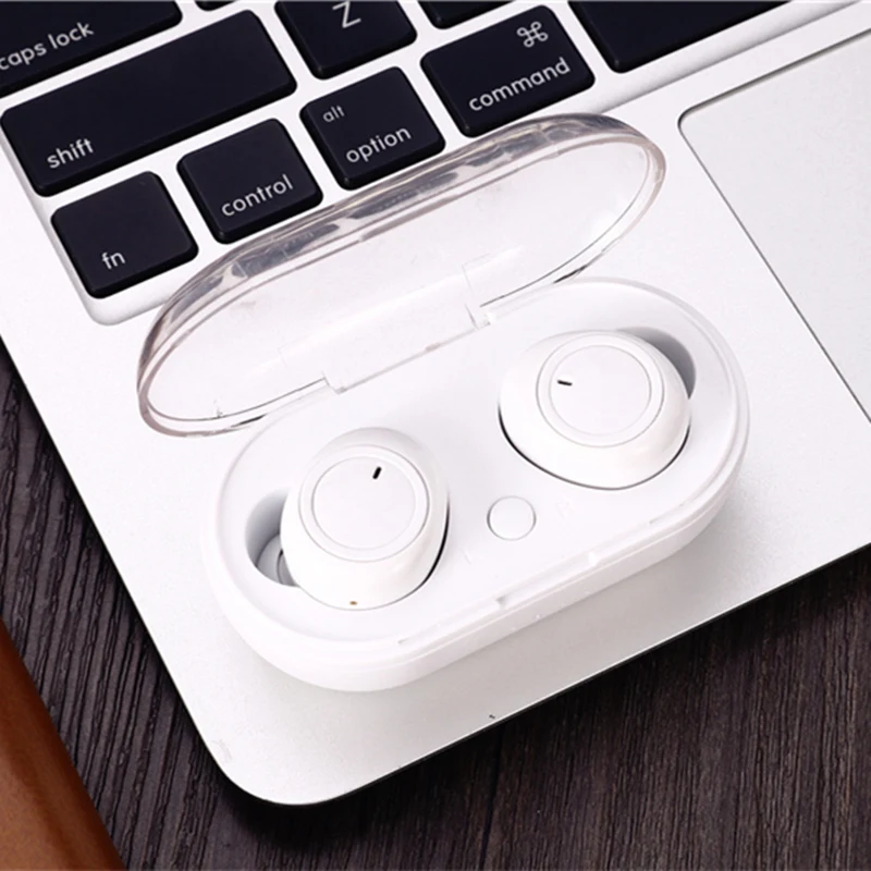 

New Arrival TWS Bluetooth 5.0 Wireless Earphones Sports Earphone 3D Stereo Sound With Mic and Charging box For iPhone Xiaomi