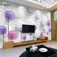 Beibehang пользовательские обои Элегантные украшения дома одуванчик обои фото гостиной 3d обои документы домашнего декора